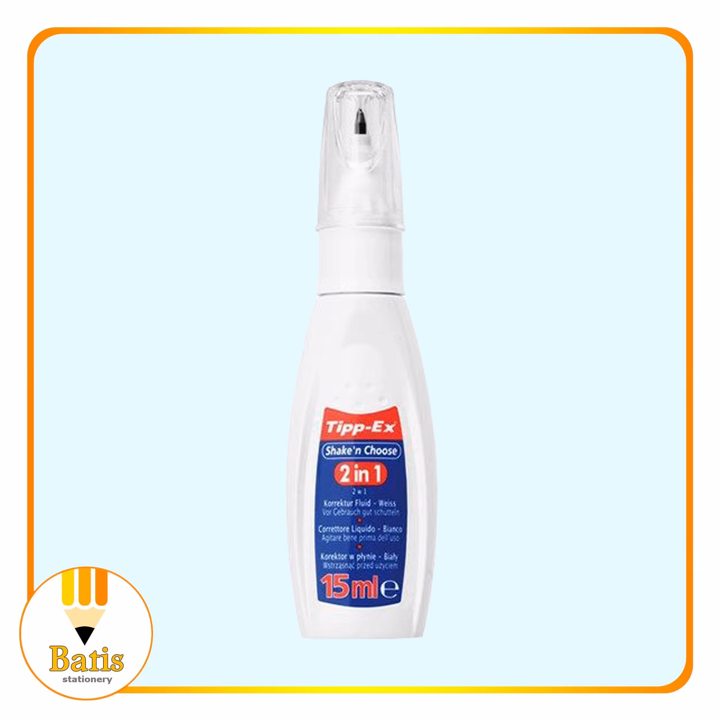 غلط گیر قلمی 15 میلی لیتری بیک مدل تیپ - اکس دو کاره