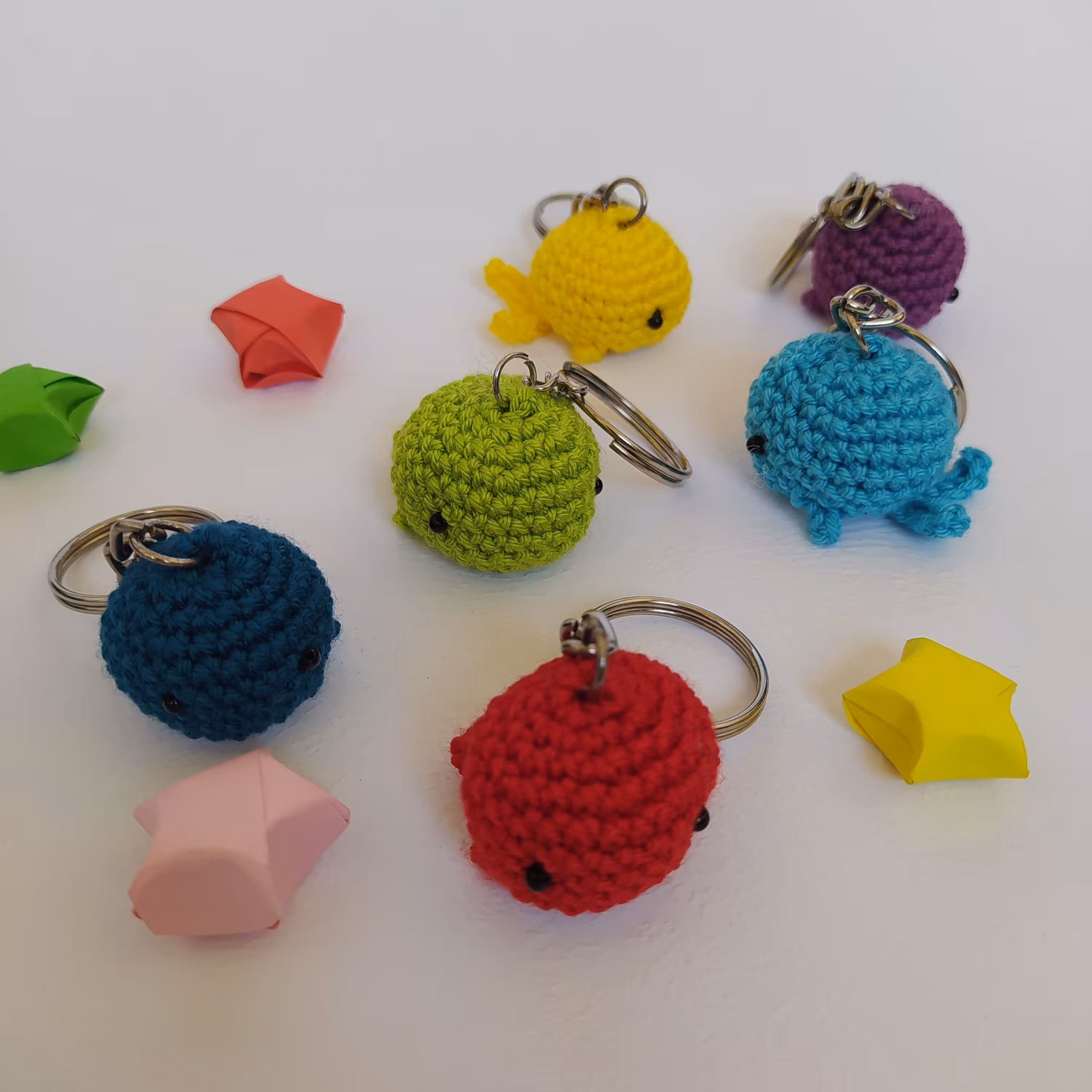 جا کلیدی نخودی طرح ماهی در رنگهای مختلف