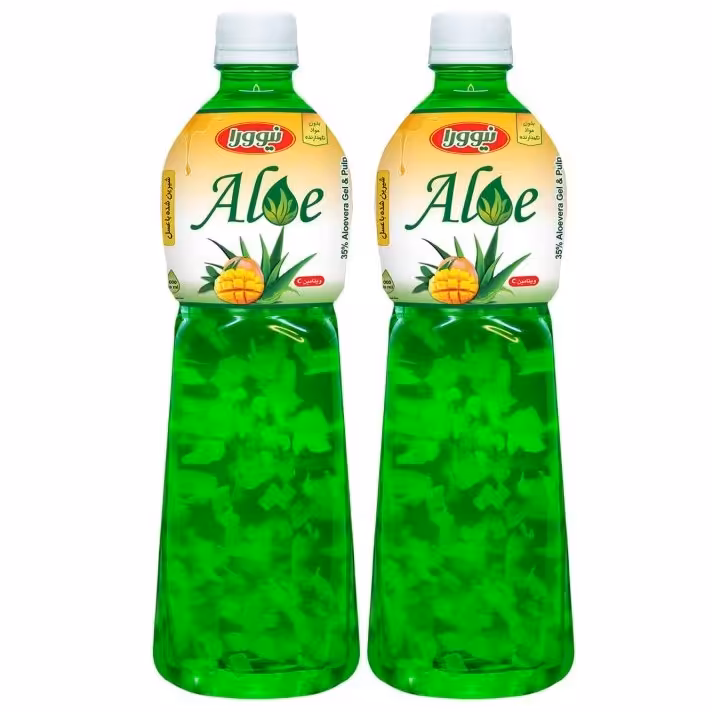 نوشیدنی آلوئه ورا با طعم انبه نیوورا 1000 میلی لیتر بسته 2 عددی