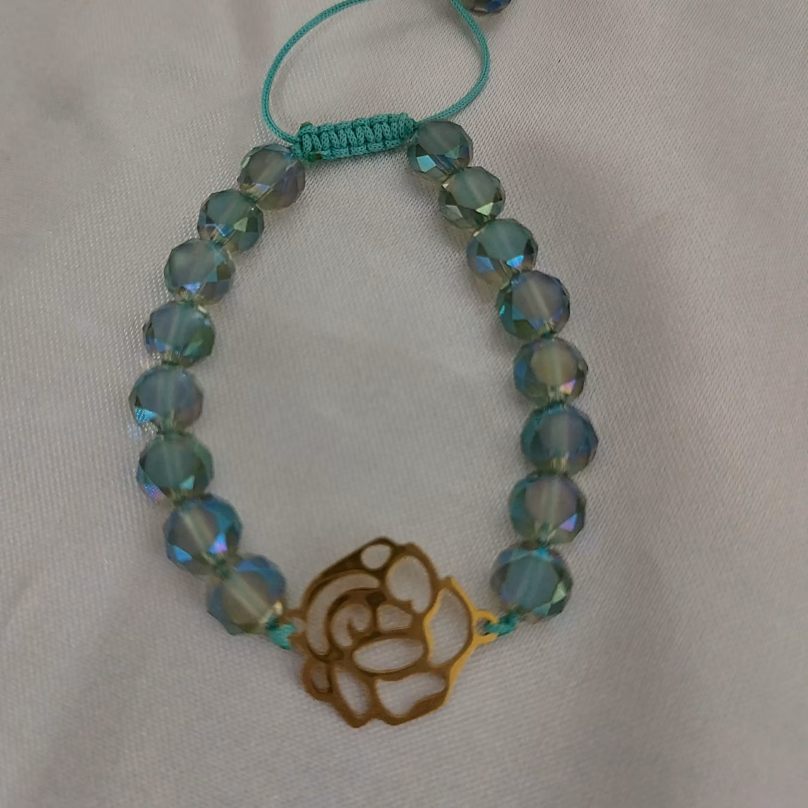 دستبند پلاک استیل سنگ رنگ سبز خوشرنگ