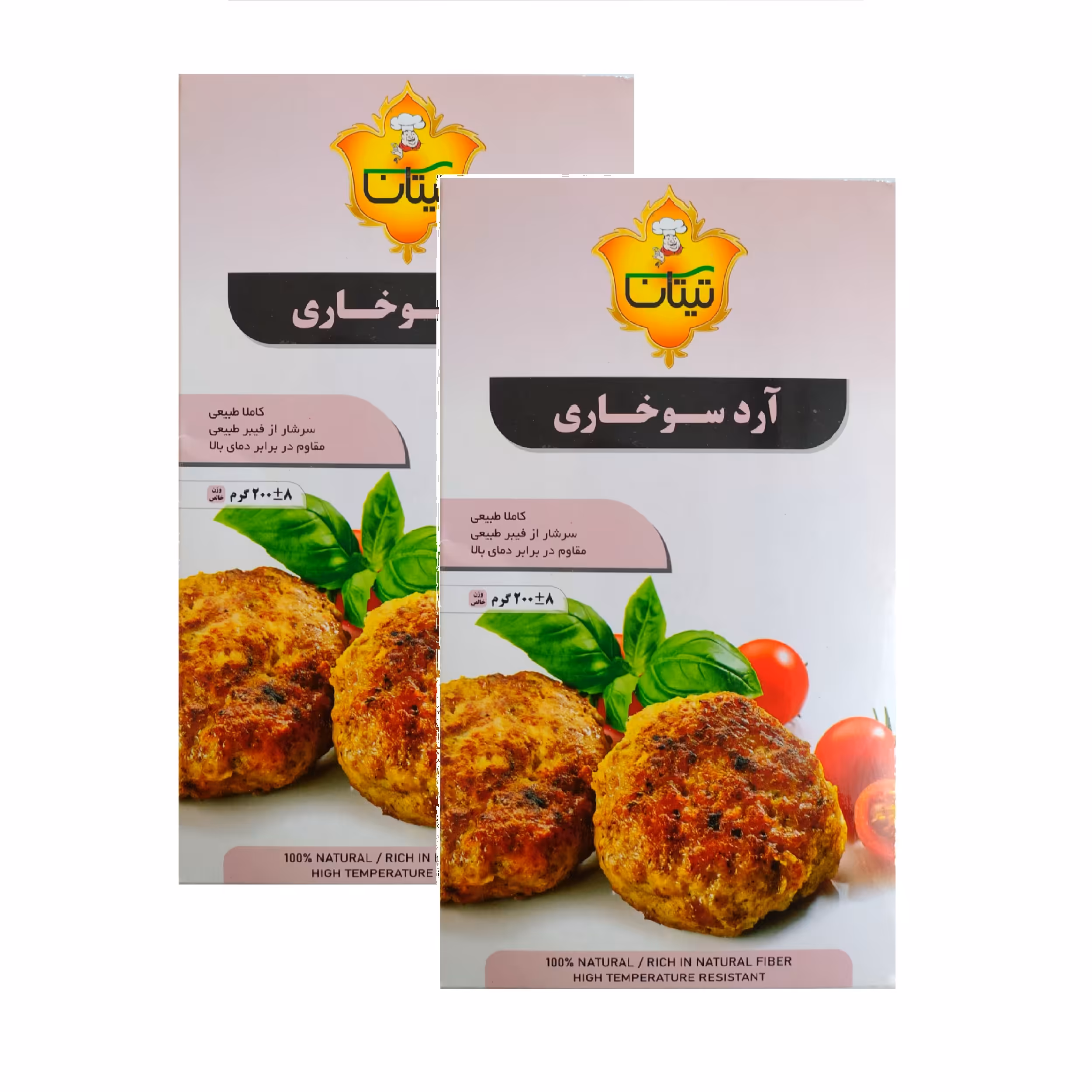 آرد سوخاری تیتان - 200 گرم بسته 2 عددی