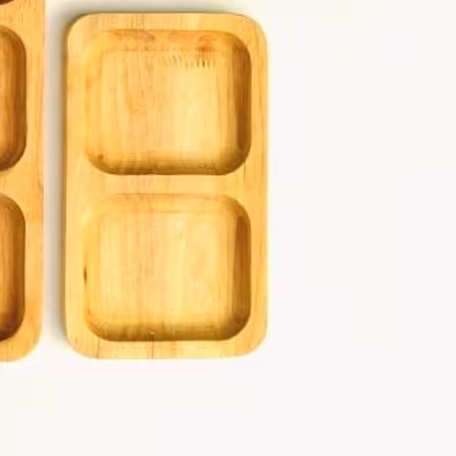 اردو خوری مستطیلی دو خانه - ظرف سرو دو خانه جنس پلی وود (سه لایه) ابعاد 1220