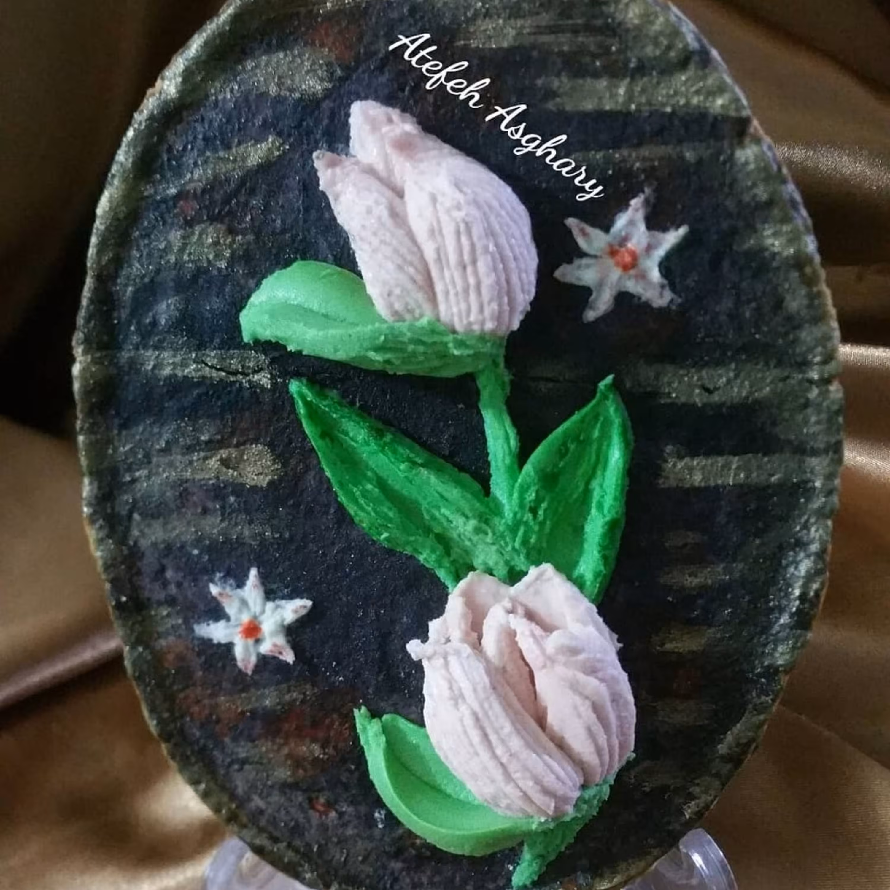 کوکی تزئین شده با استاکوی خوراکی