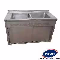 سینک زیر کابینت 2 لگن آیسان - فروشگاه آیسان