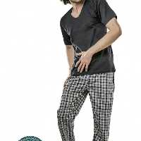 ست شلوار دوجیب پیچازی و نیم آستین پنبه رنگی