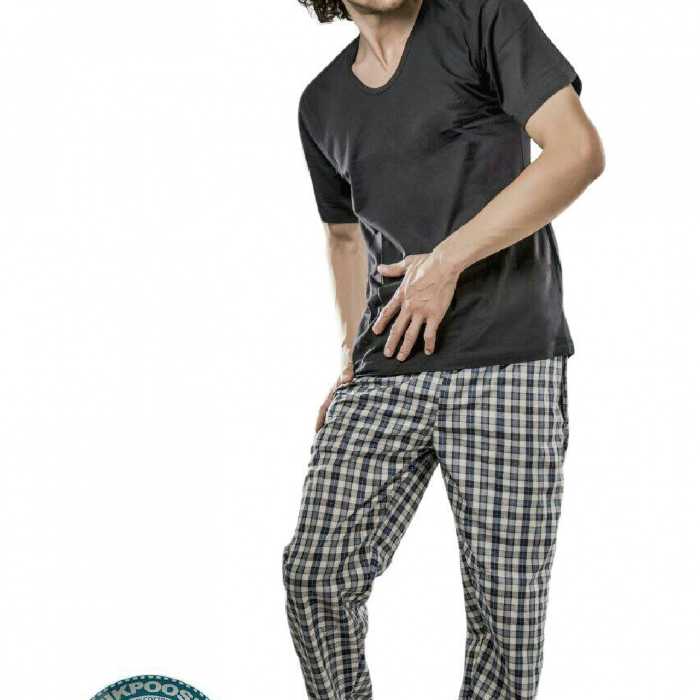 ست شلوار دوجیب پیچازی و نیم آستین پنبه رنگی