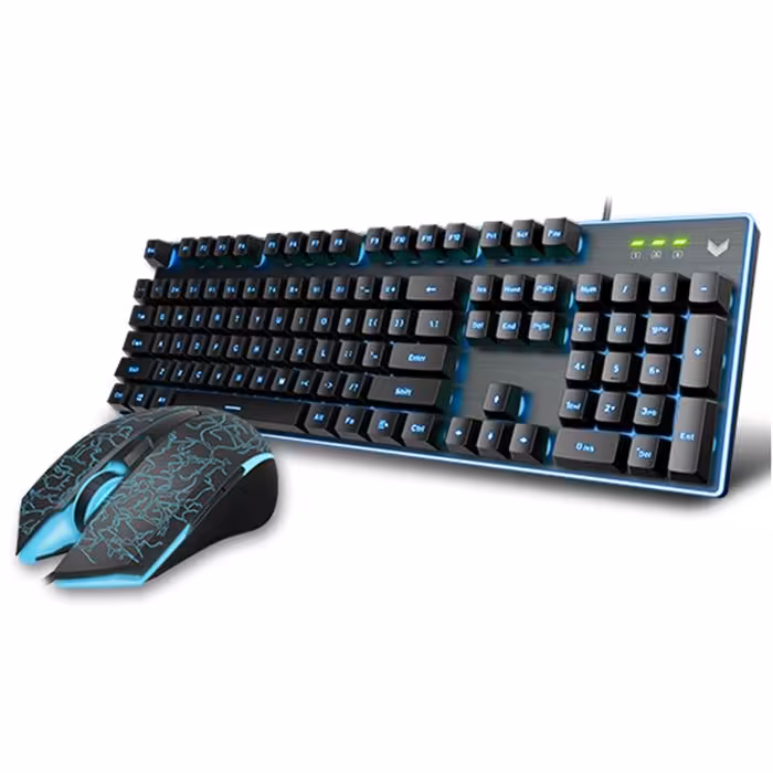 ماوس و کیبورد با سیم گیمینگ رپو مدل V100S