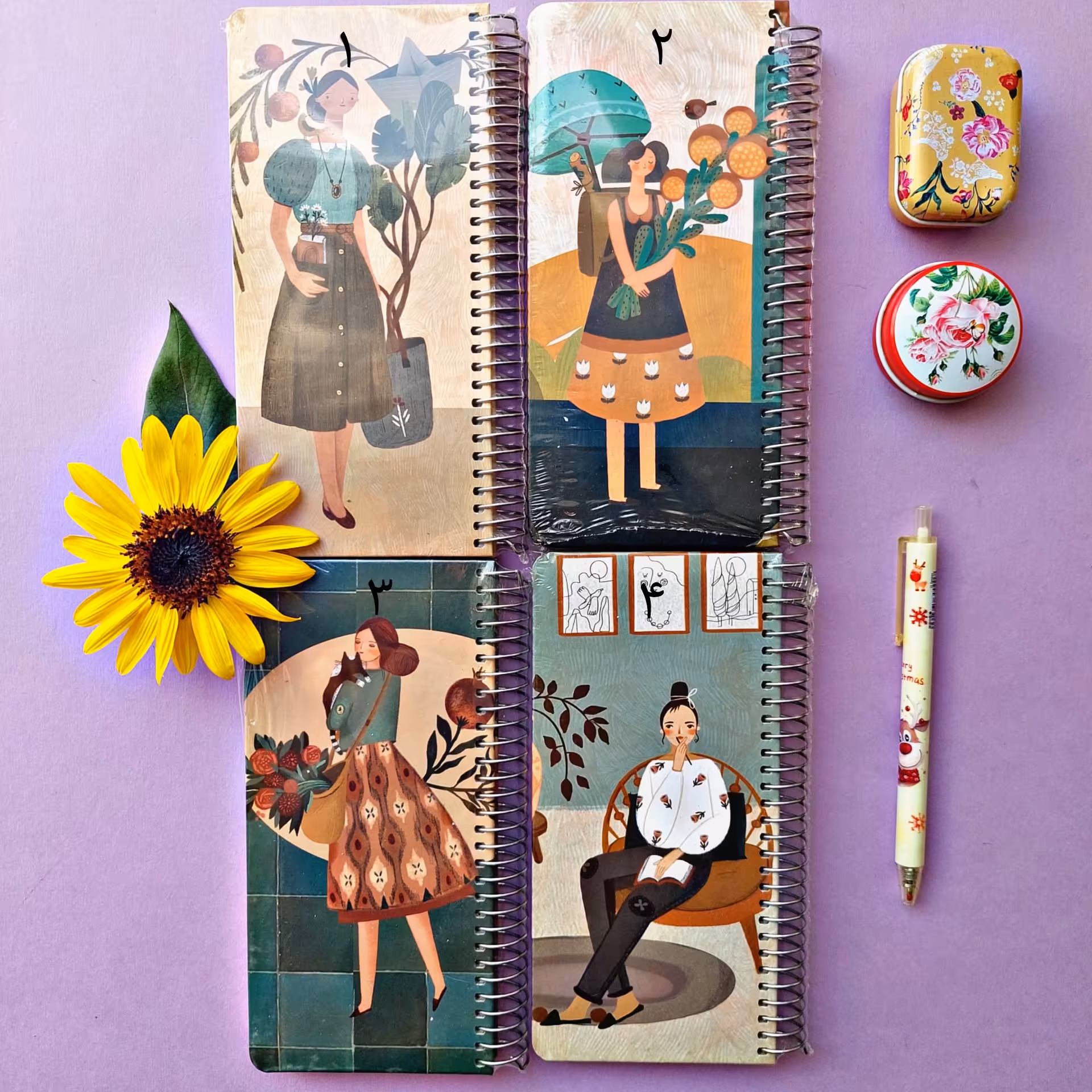 دفتر یادداشت سیمی 100 برگ