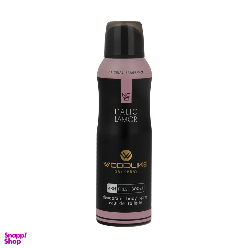 اسپری خوشبو کننده بدن زنانه وود لایک مدل Lalic Lamor حجم 200 میلی لیتر