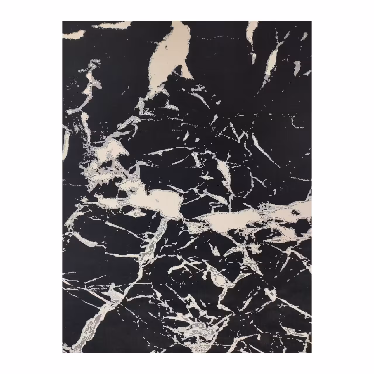 فرش ماشینی کاشان طرح k11m مشکی