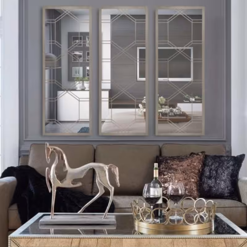 آینه الف مدل  قدی طرح سپنتا مجموعه 3 عددی