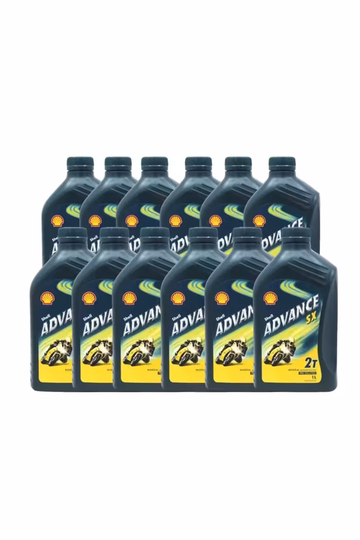 روغن و مکمل موتور ADVANCE SX 2T 2 1 لیتر 12 قطعه Shell