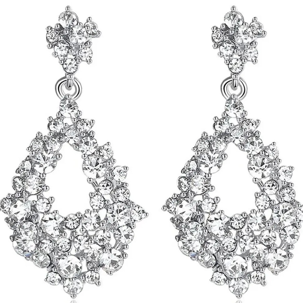 گوشواره طرح اشک زمرد لاکچری ترک