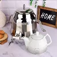 کتری استیل با قوری چینی ام جی اس کد 41016