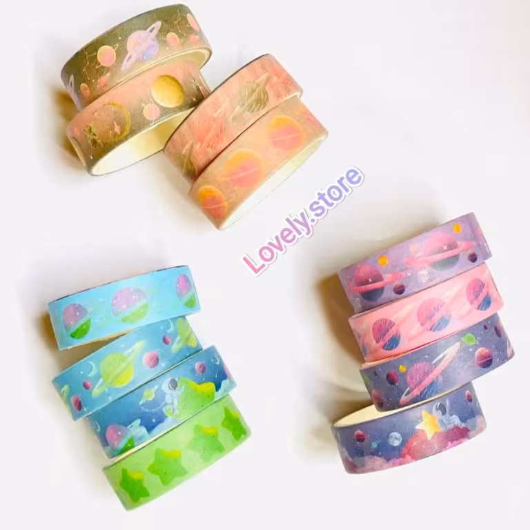 ست 4عددی چسب واشی طرح گلکسی