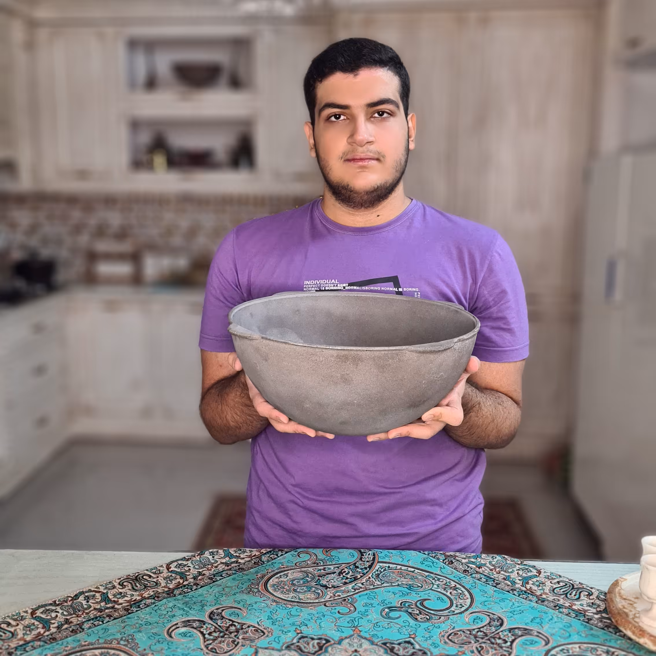 قازن چدنی 12 لیتری(بدون روکش شیمیایی چدن روسی پاتیل غازن قابلمه دیگ چدنی )