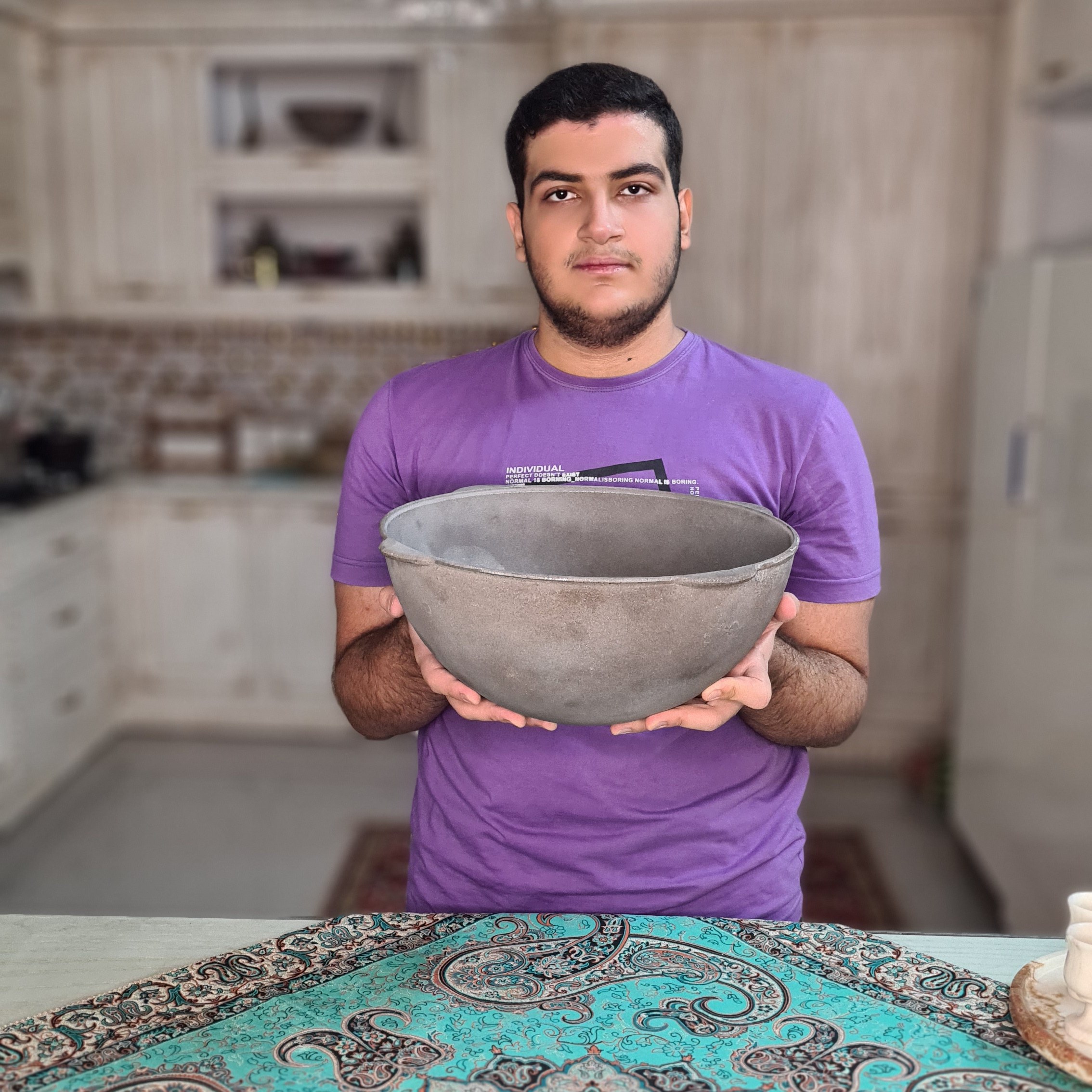 قازن چدنی 12 لیتری(بدون روکش شیمیایی چدن روسی پاتیل غازن قابلمه دیگ چدنی )