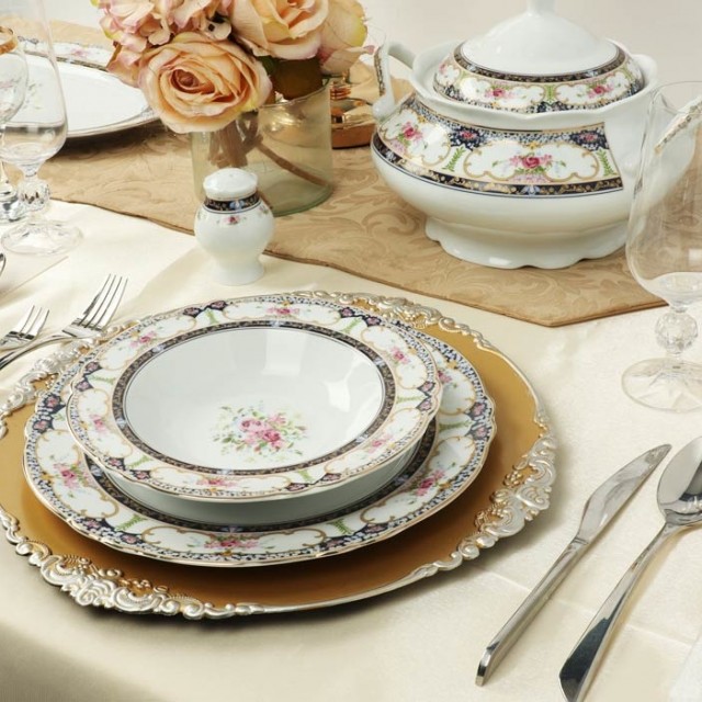 سرویس چینی 30 پارچه پردیس کاشان الگانس طرح سویل