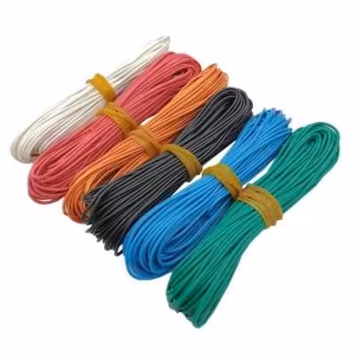 مجموعه 4 عددی سیم افشان نسوز سایز 1x0.5 آبی 5 متری