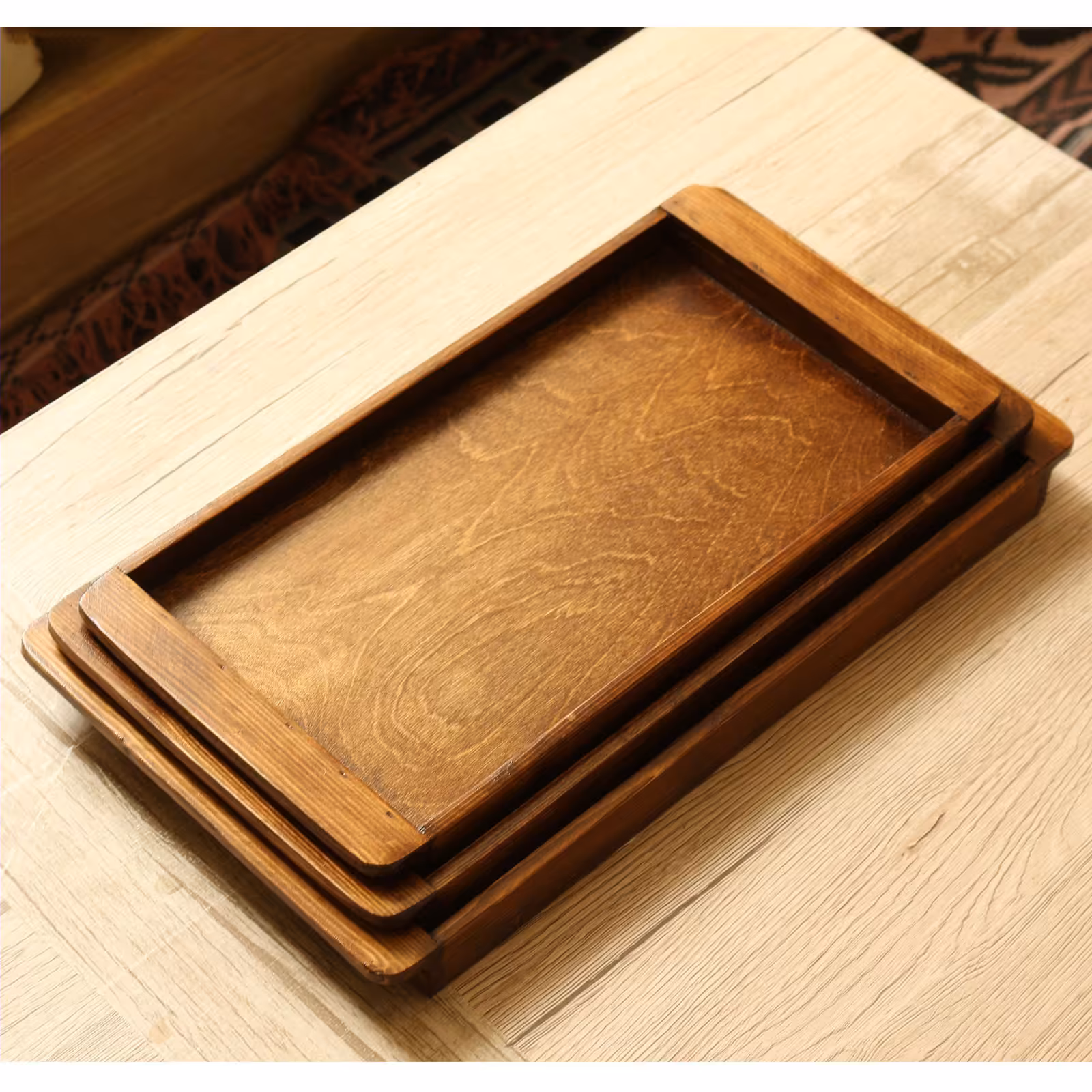 سینی چوبی مدل GS011 مجموعه ی سه عددی