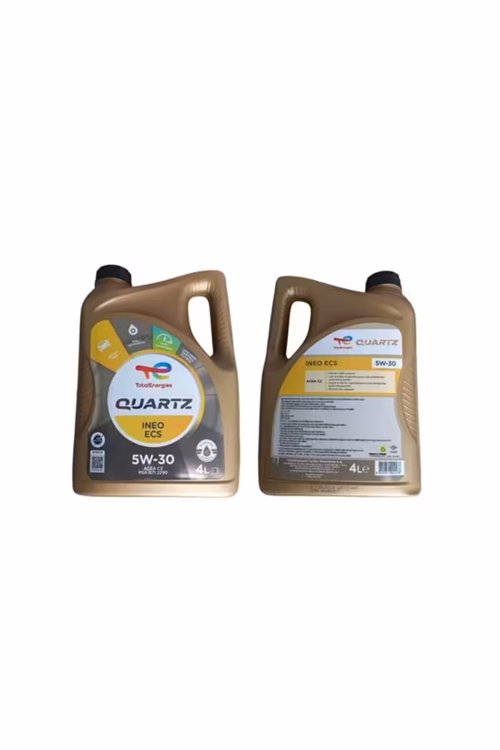 روغن و مکمل موتور DPF 5W30 4 لیتری کوارتز INEO ECS ACEA C2 API A5 B5 PSA CTIOEN TTLQUAR5W30 Total