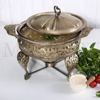 سوفله سوپ خوری دیانا در سه رنگ طلایی نقره‌ای آنتیک