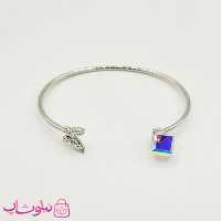 بنگل دخترانه سوراوسکی طرح پروانه با سنگ اوپال کد 590