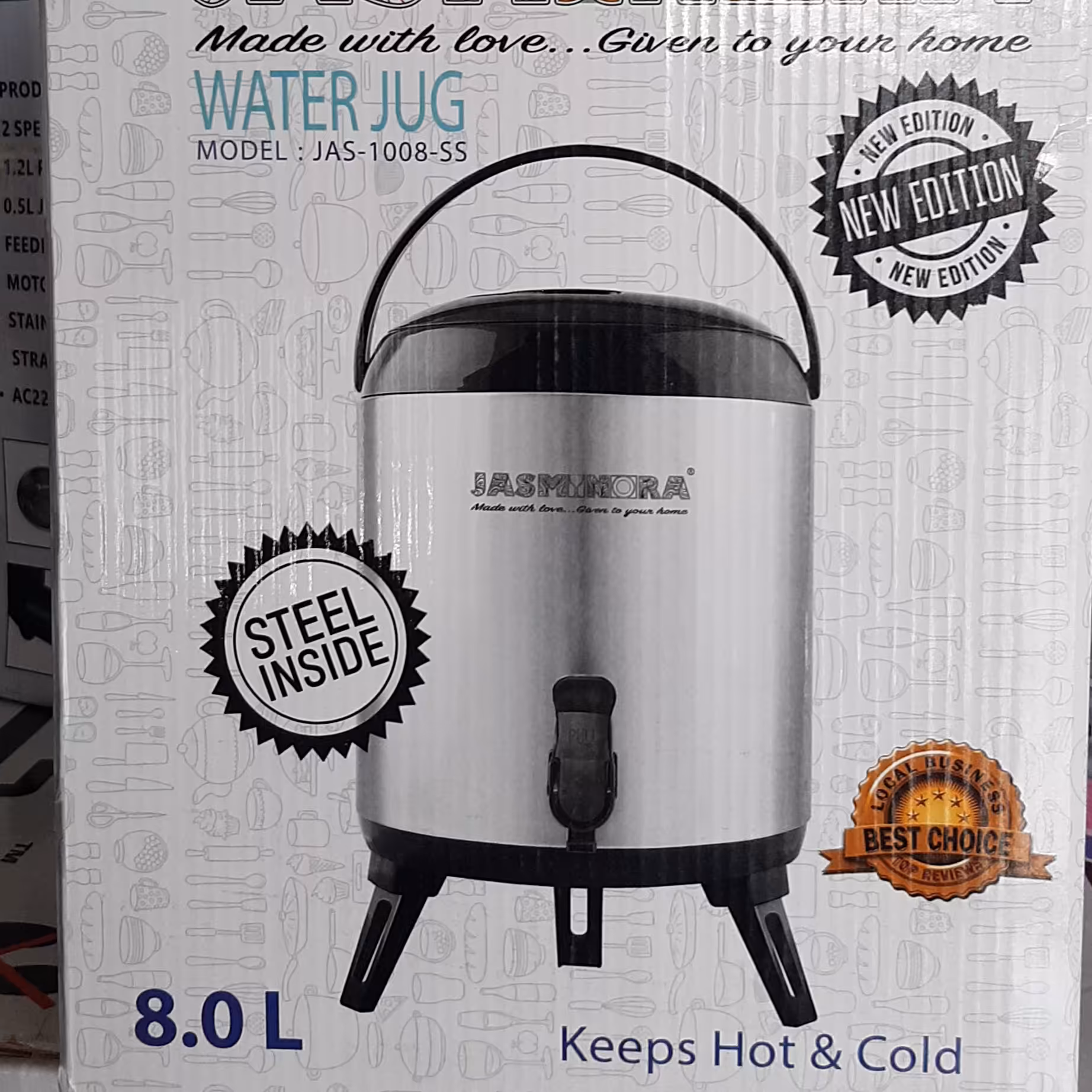 کلمن آب خانگی استیل 8لیتری