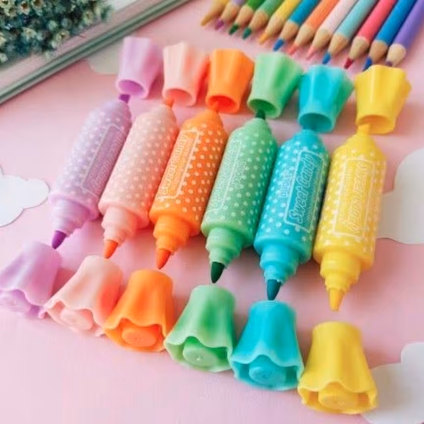 ماژیک هایلایت فانتزی طرح شکلات دو طرفه