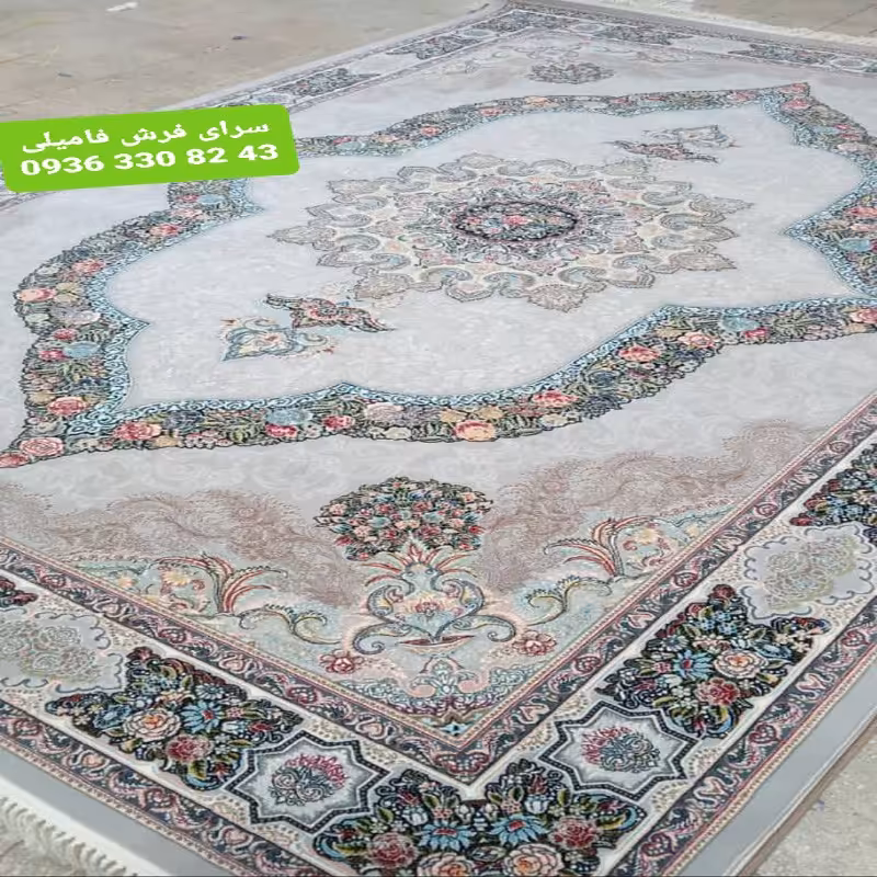فرش اصل 700شانه طرح کارینا رنگ فیلی6متری تراکم2550نخ اکریلیک