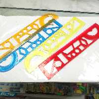 خط‌ کش شابلون‌دار 30 سانتی