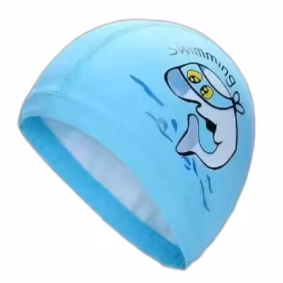 کلاه شنا بچه گانه 01 PU - YONGBO HMK ( آبی روشن )