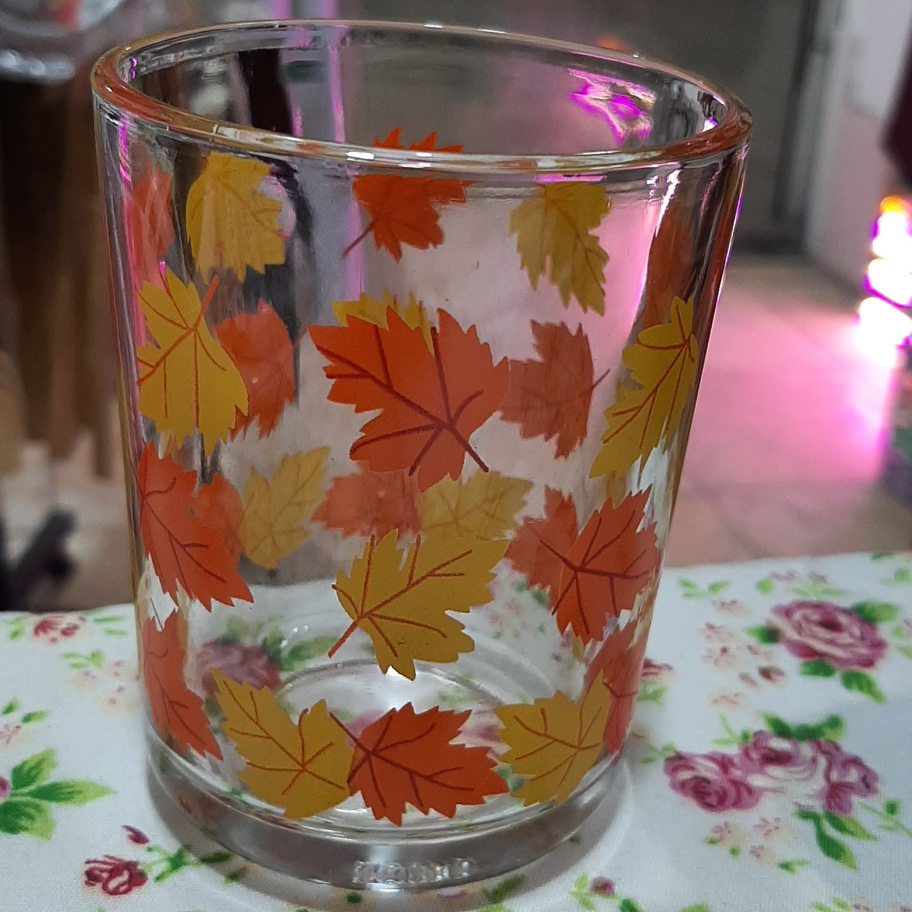 لیوان شیشه ای طرح پاییز پک 6تایی