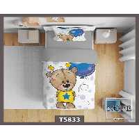 سرویس لحاف روتختی کودک یک نفره 5 تکه نوپه هوم Nopehome طرح بچگانه خرس کد T5833