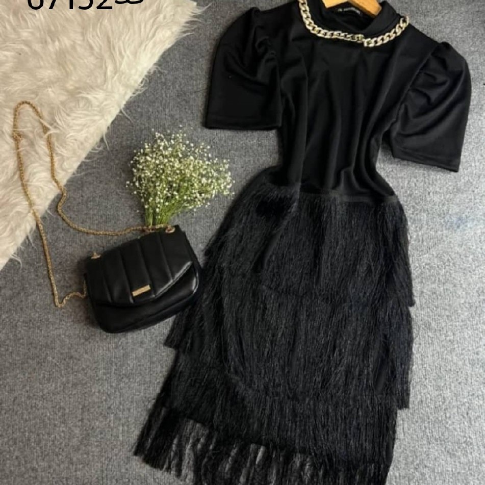 تونیک مجلسی دامن ریش