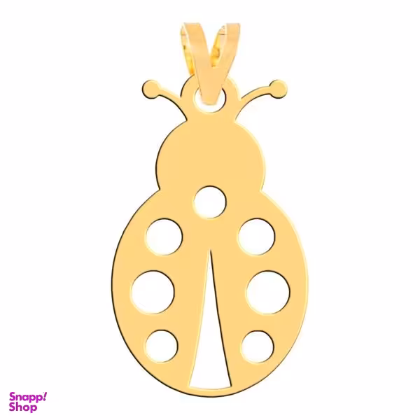 آویز گردنبند طلا 18 عیار زنانه شمیم گلد گالری مدل کفشدوزک