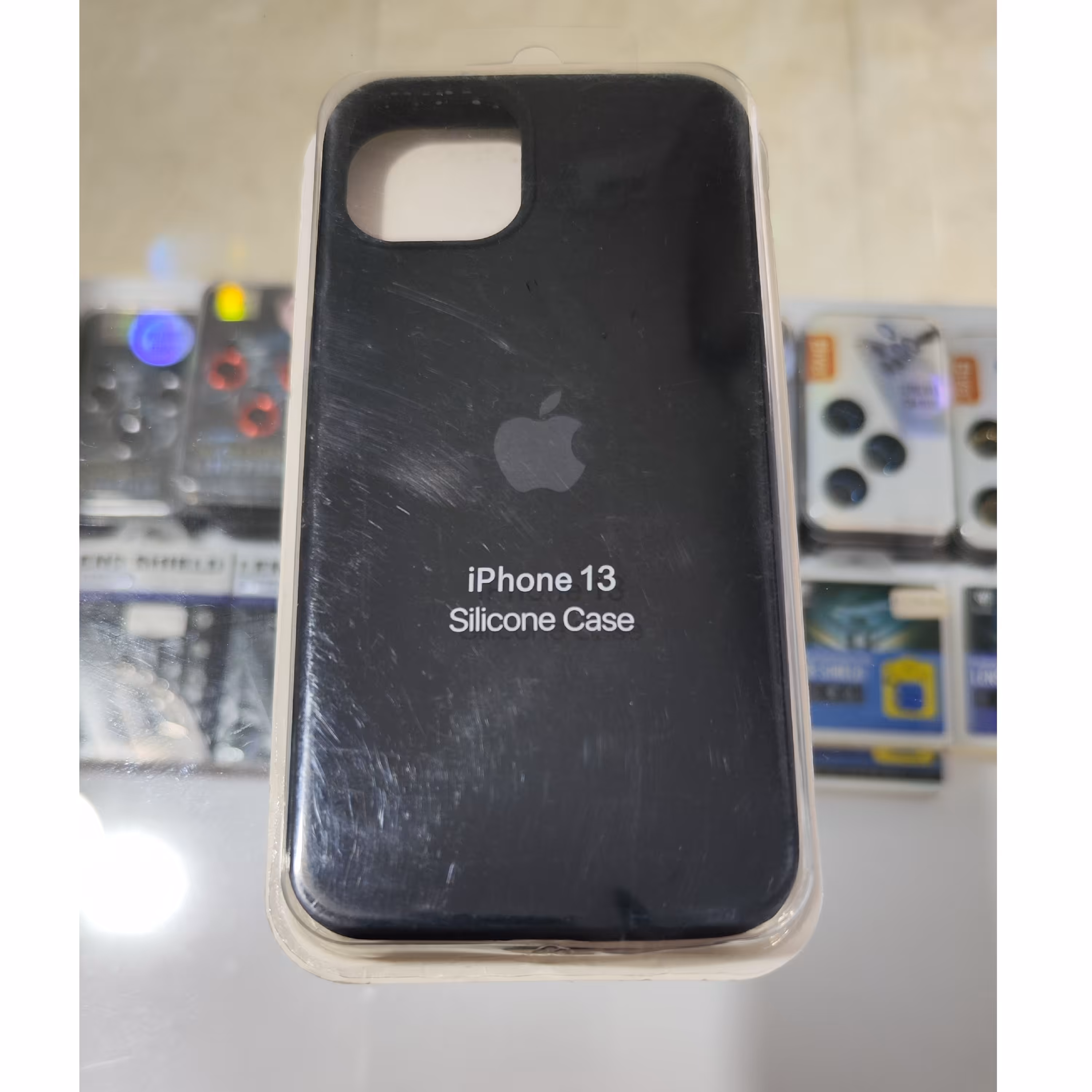 قاب سیلیکونی پاک کنی آیفون iPhone 13 رنگ مشکی بدون لنز 