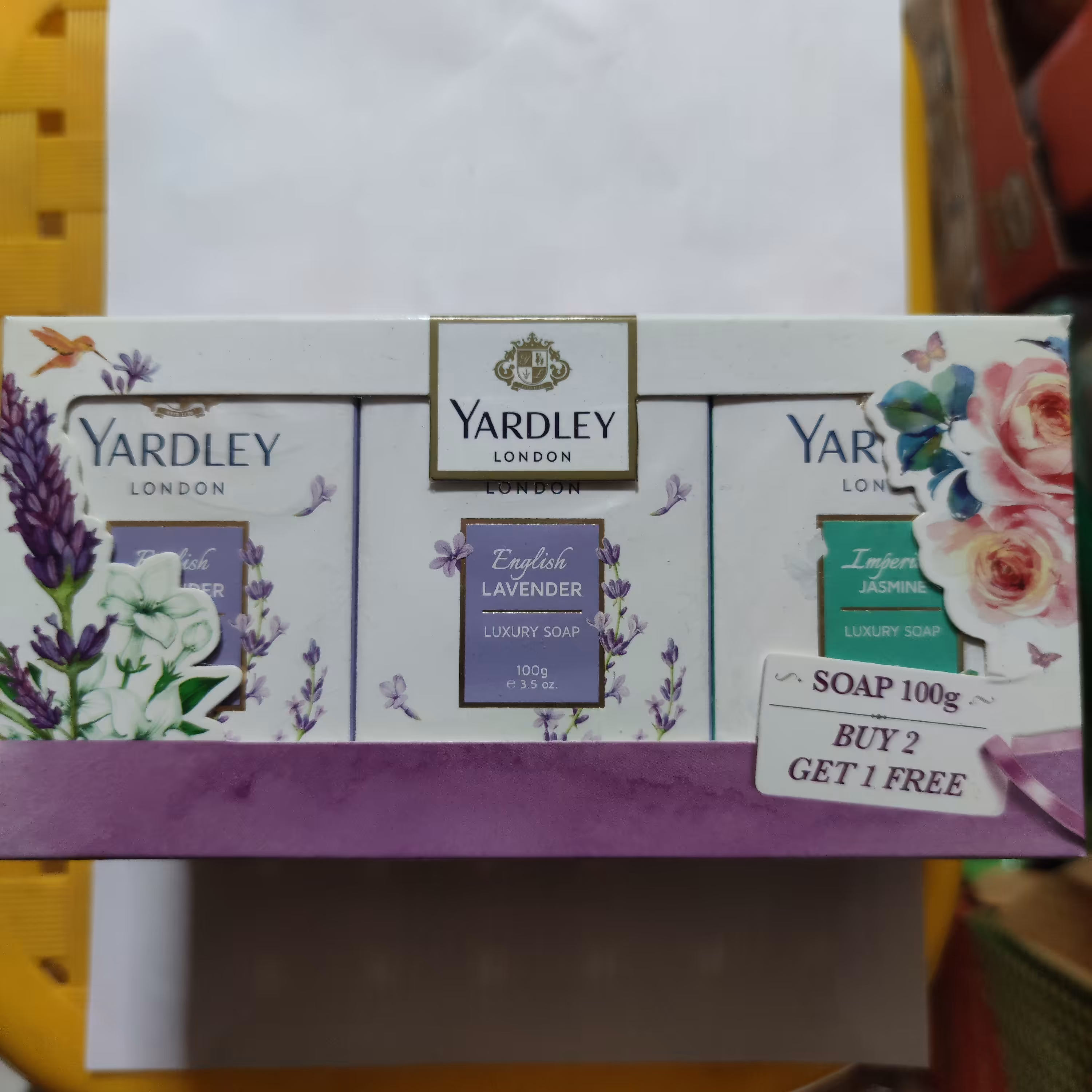 صابون یاردلی. بسته 3عددی. اصل لندن. عطر بسیار خوب. از معروفترین های دنیا