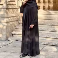 مانتو عبایی ثریا جنس ابروبادی مناسب دوران باردای هم هست