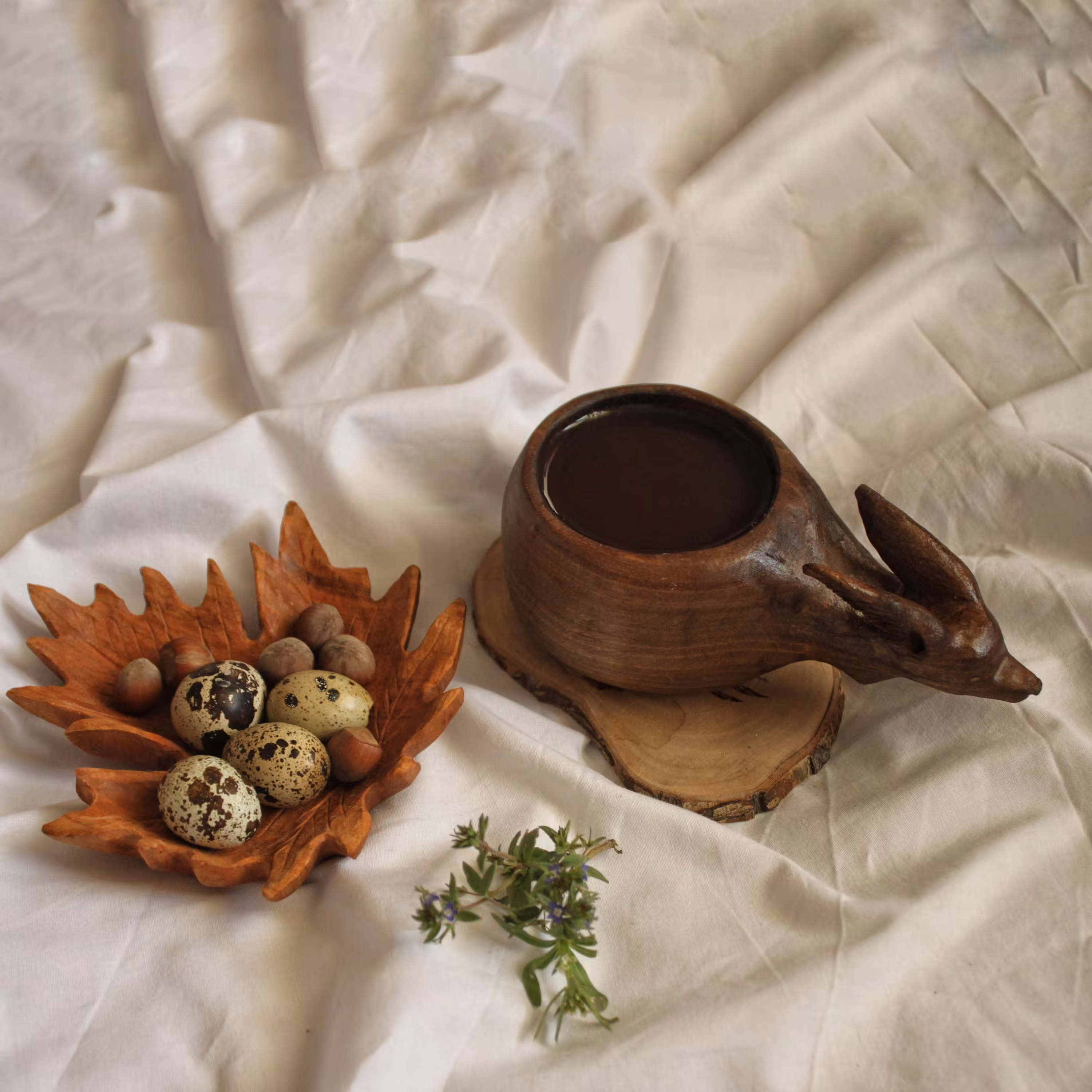 کوکسا دستساز چوبی طرح روباه شنی