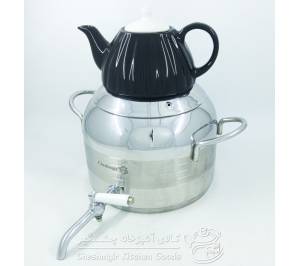 کتری و قوری استیل کف چدن لوله دار چشمگیرکد 7060