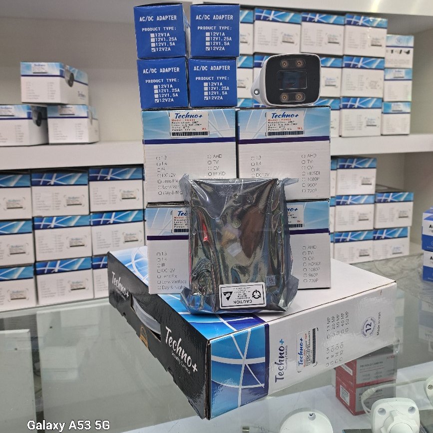 پک 8کانال دوربین مداربسته تکنو کیفیت hd وارملایت 52h2053
