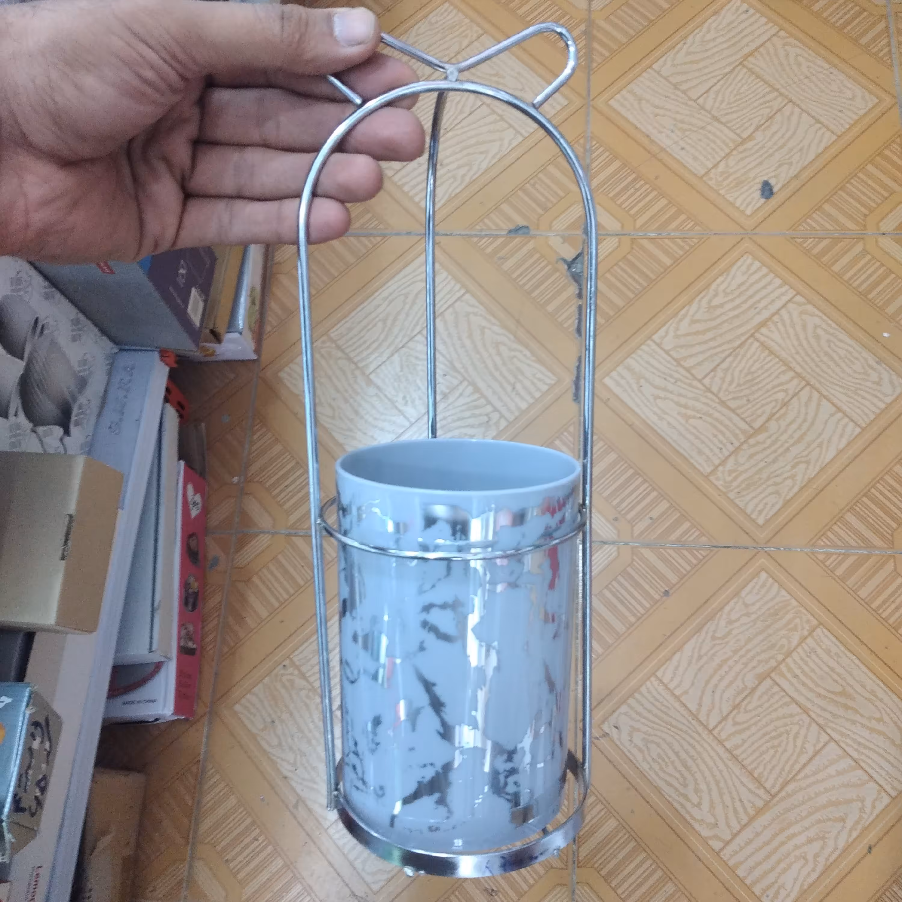 جای قاشق استند دار طرح ماربل .