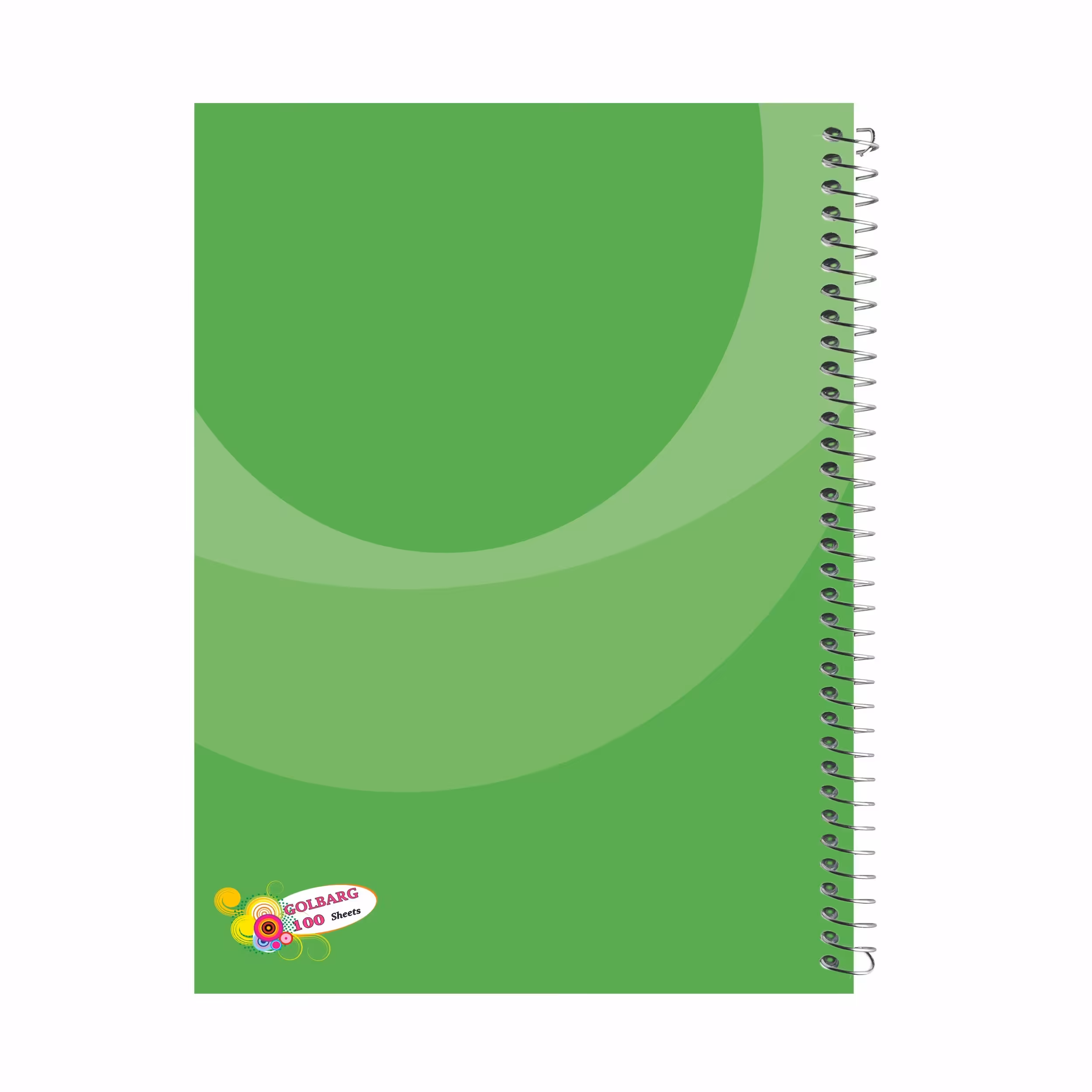  دفتر مشق 100 برگ طرح سبز ساده جلد گلاسه کد  2602