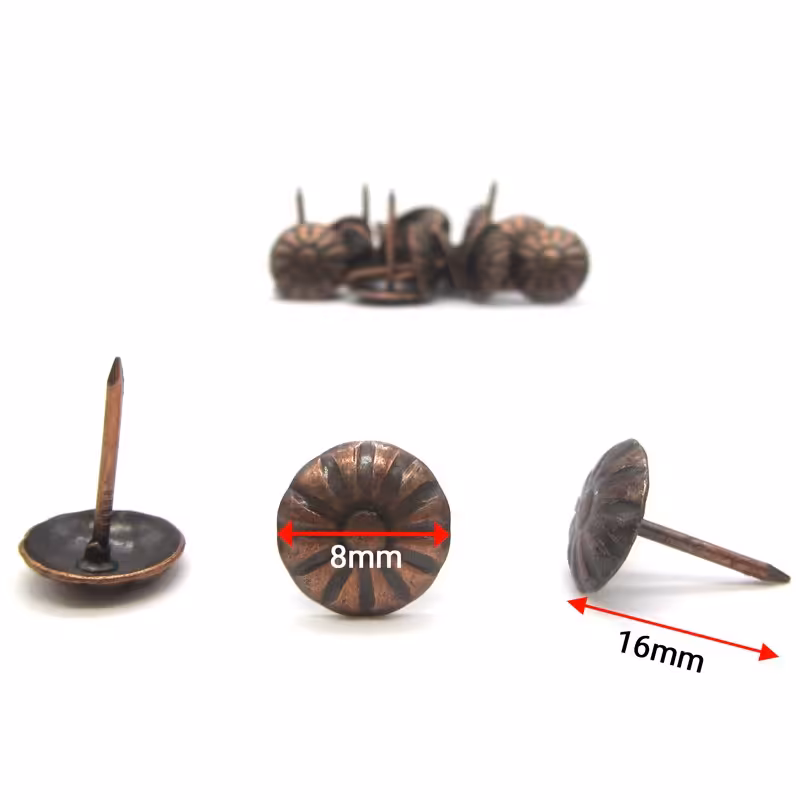 گل میخ گل دار مسی بسته 130 عددی