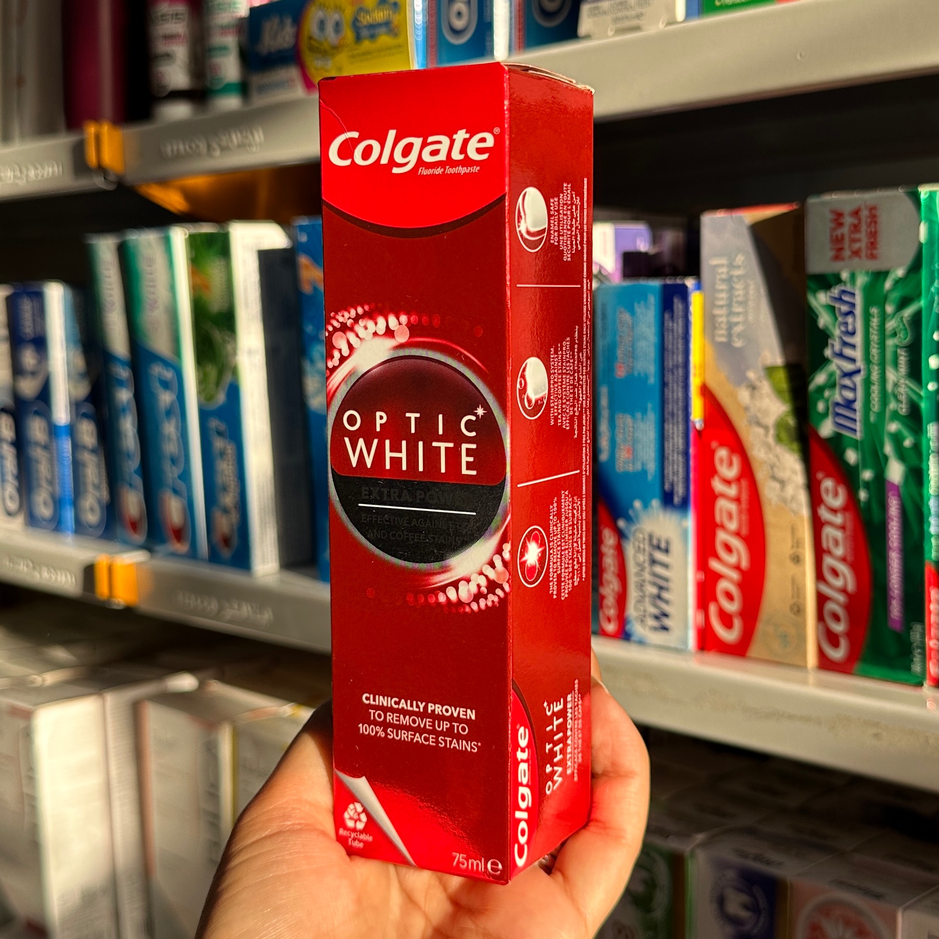 خمیر دندان کلگیت مدل Optic White حجم 75 میلی لیتر