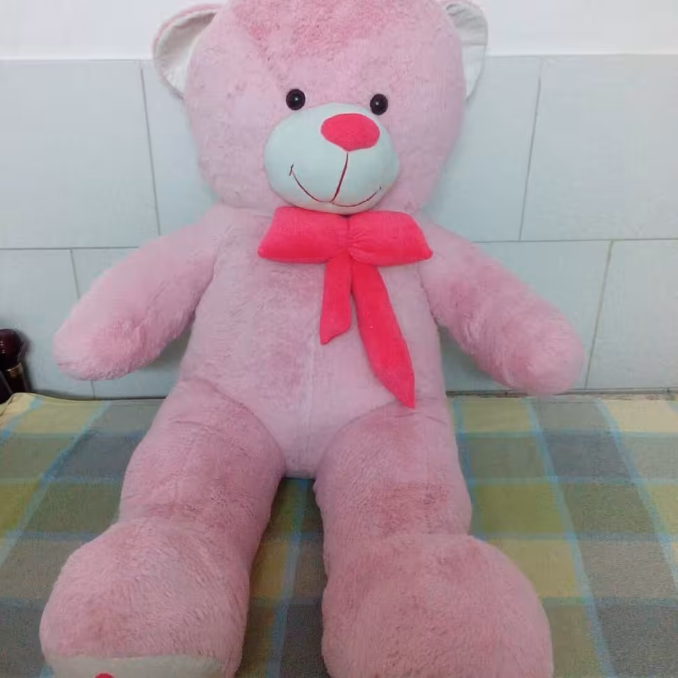 هروسک خرس صورتی 120سانتی