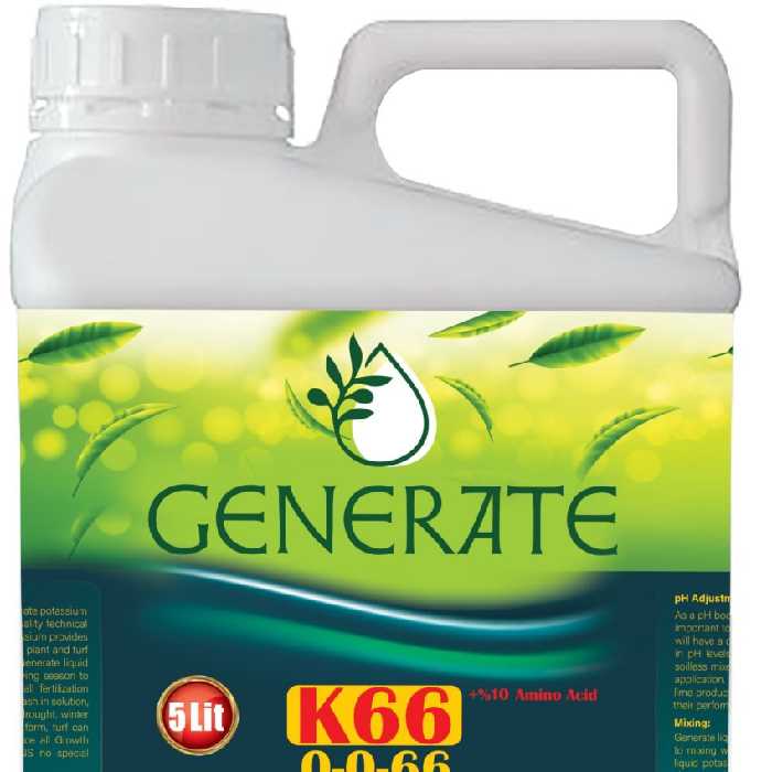 کود پتاس بالای K66 جنریت پنج لیتری66درصدپتاس محصول ایالات متحده