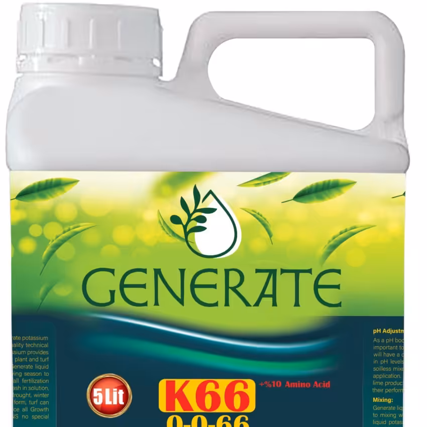 کود پتاس بالای K66 جنریت پنج لیتری66درصدپتاس محصول ایالات متحده