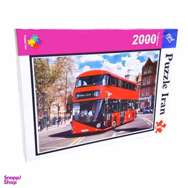 پازل 2000 تکه ایران پازل طرح اتوبوس 2 طبقه کد p-11